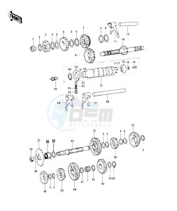 KE 125 A [KE125] (A3-A6) [KE125] drawing TRANSMISSION_CHANGE DRUM -- 76-79- -