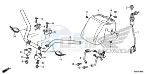 TRX250TMG TRX420 Europe Direct - (ED) drawing HANDLE PIPE