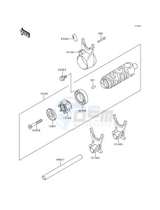 EN 500 A [VULCAN 500] (A1-D5) [VULCAN 500] drawing GEAR CHANGE DRUM_SHIFT FORKS