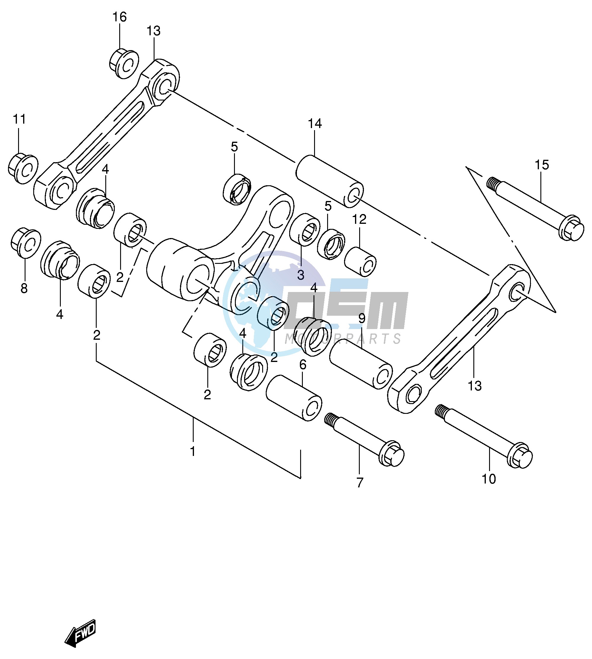 REAR CUSHION LEVER (MODEL W X)