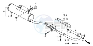 TRX250TMB drawing MUFFLER