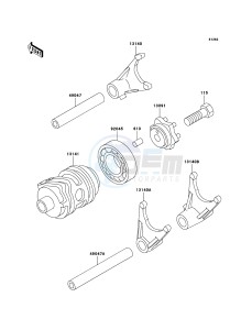 KX85 / KX85 II KX85B7F EU drawing Gear Change Drum/Shift Fork(s)