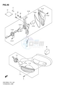 GSX-R600 (E21) drawing TURNSIGNAL LAMP