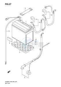 DL650 (E3-E28) V-Strom drawing BATTERY