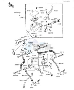 ZX 550 A [GPZ] (A1-A3) [GPZ] drawing FRONT MASTER CYLINDER