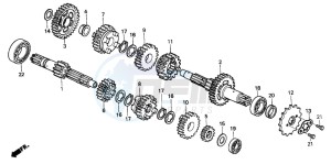 CB250P drawing TRANSMISSION