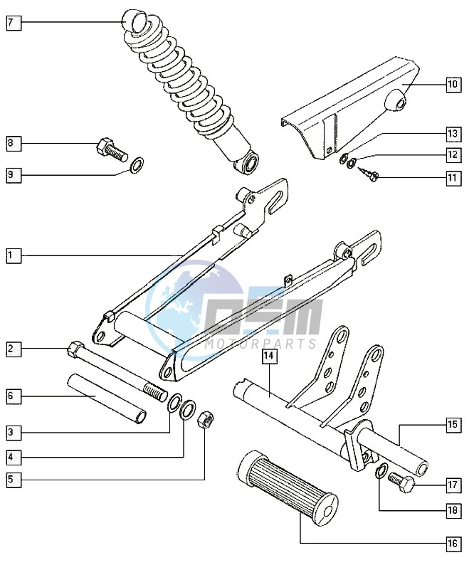 Swinging arm