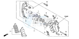 CBF600S drawing FRONT BRAKE CALIPER (L.) (CBF600SA8/NA8)