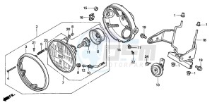 CB500 drawing HEADLIGHT (CB500)