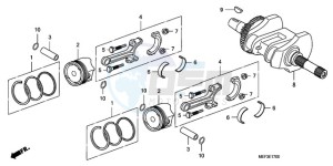 FJS400D9 ED / 2ED drawing CRANKSHAFT/PISTON