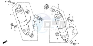 VT750CD3 drawing REAR CUSHION