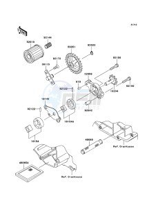 KX250F KX250YCF EU drawing Oil Pump