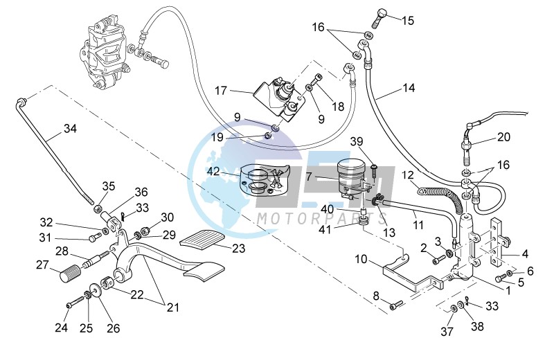 Rear master cylinder