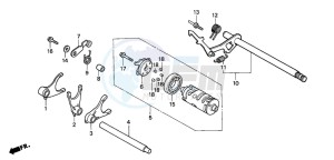 VT600CD2 drawing GEARSHAFT DRUM