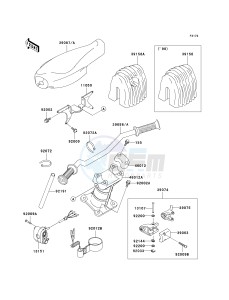 JT 1100 B [1100 STX] (B1-B2) [1100 STX] drawing HANDLEBAR