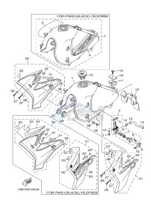 XTZ125E (1SB1) drawing FUEL TANK