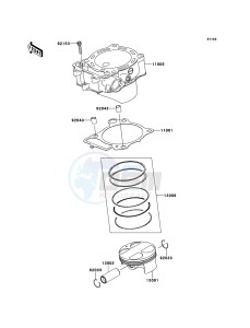 KFX450R KSF450B9F EU drawing Cylinder/Piston(s)