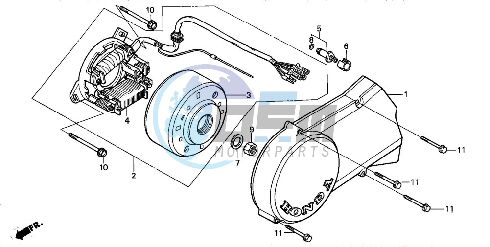 LEFT CRANKCASE COVER/ GENERATOR