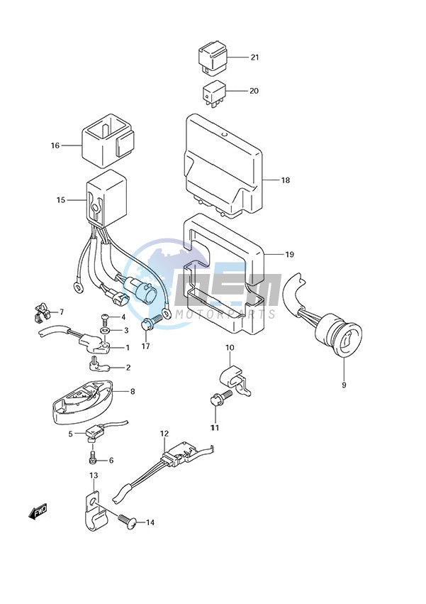 PTT Switch/Engine Control Unit