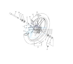 YZ F 250 drawing FRONT WHEEL