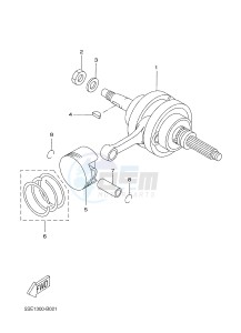 YPR250RA XMAX 250 ABS EVOLIS 250 ABS (1YS7 1YS7 1YS7) drawing CRANKSHAFT & PISTON