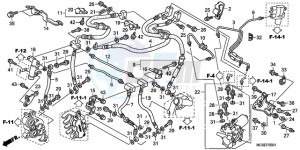 ST1300A9 UK - (E / ABS MKH MME) drawing FRONT BRAKE HOSE (ST1300A)