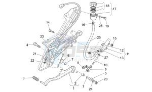 Breva IE 750 drawing Rear master cylinder