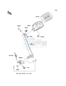 VN1600 CLASSIC TOURER VN1600-D1H GB XX (EU ME A(FRICA) drawing Brake Pedal