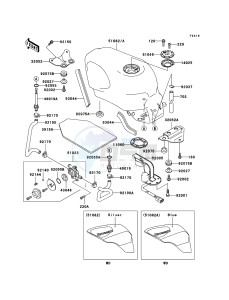 ZZR600 ZX600-E13H GB XX (EU ME A(FRICA) drawing Fuel Tank