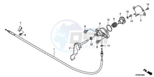 TRX700XX9 Australia - (U) drawing REVERSE LEVER/REVERSE CAB LE