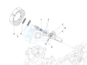 Sprint 125 4T 3V ie (APAC) (CAPH, EX, RK, TW, VT) drawing Rear brake - Brake jaw