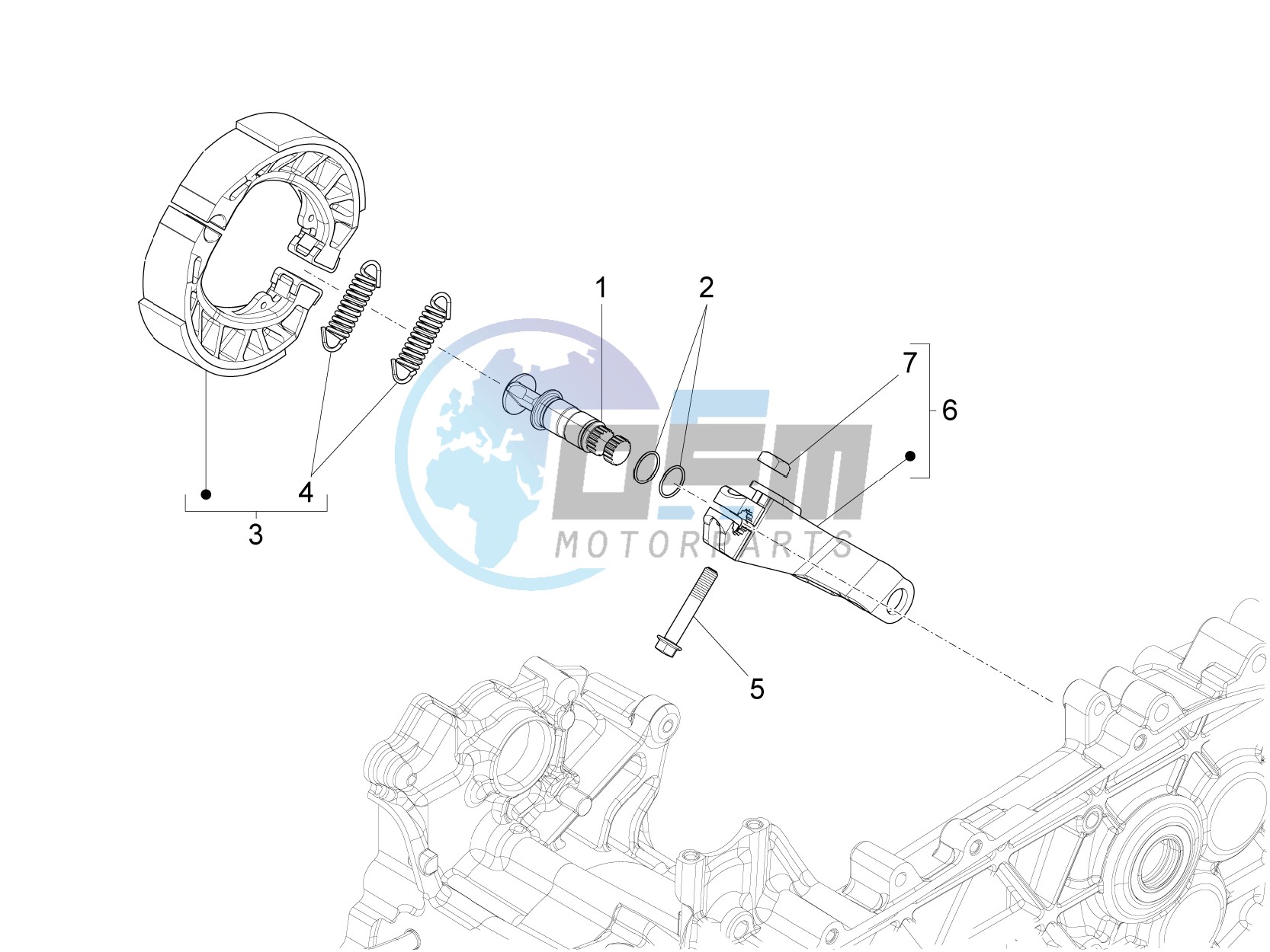 Rear brake - Brake jaw