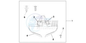 ST1300A9 CH / ABS MME - (CH / ABS MME) drawing MIRROR DEFLECTOR