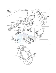 ZX 600 D [NINJA ZX-6] (D1) [NINJA ZX-6] drawing REAR CALIPER