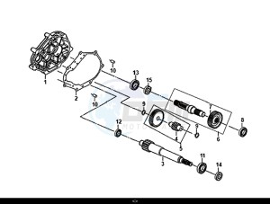 JET 14 (45 KM/H) (XC05W1-EU) (E4) (L8-M0) drawing MISSION CASE-DRIVE SHAFT