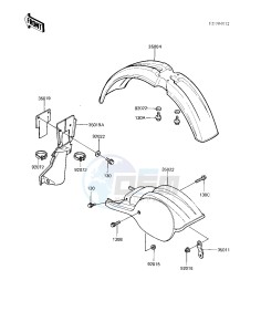 KX 250 C [KX250] (C1) [KX250] drawing FENDERS -- 83 KX250-C1- -