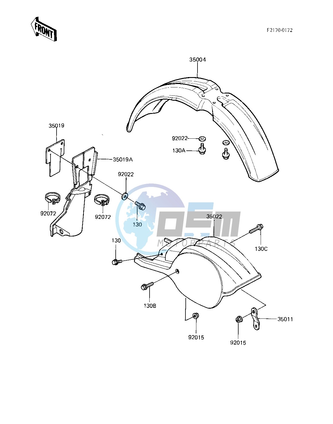 FENDERS -- 83 KX250-C1- -