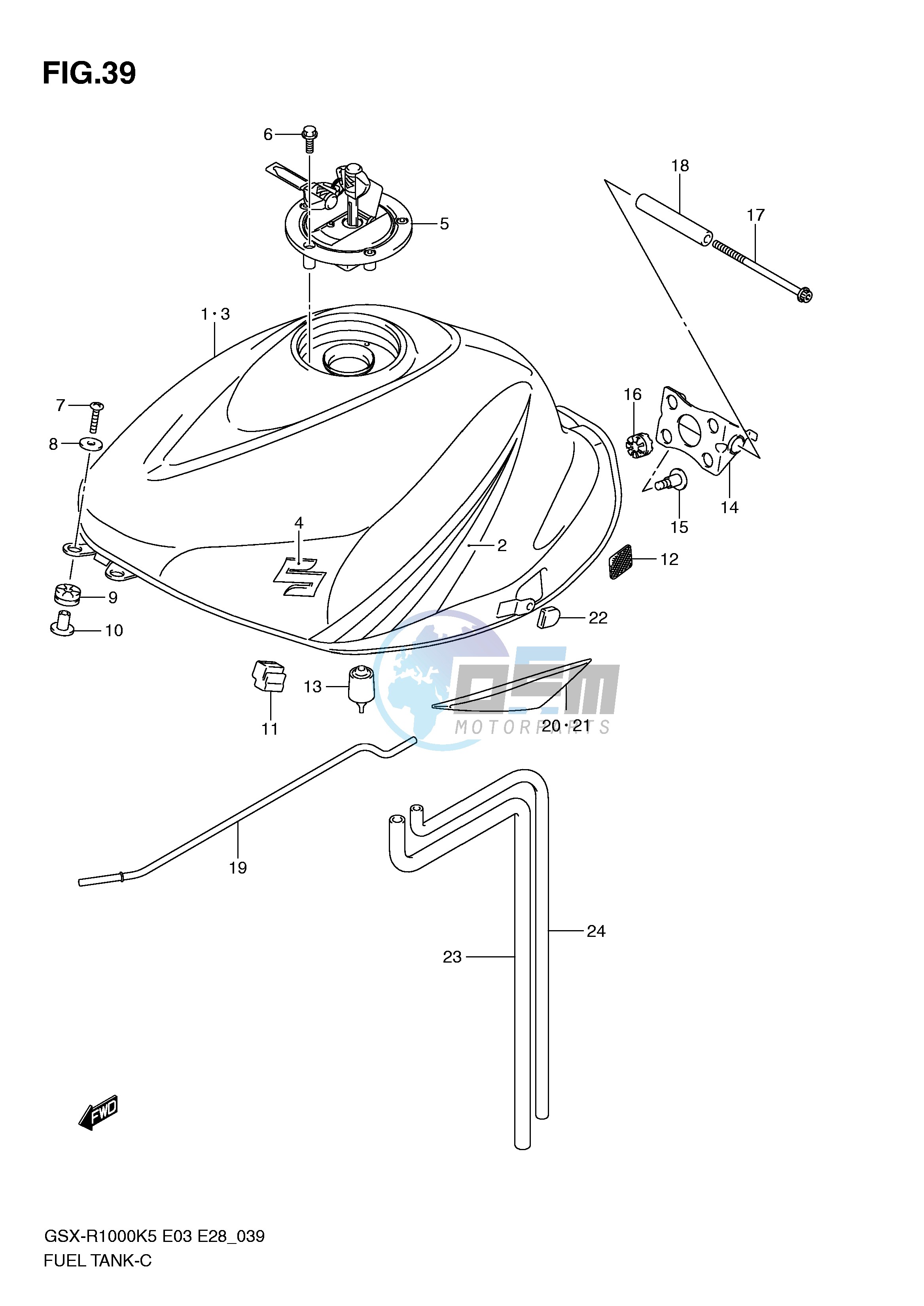 FUEL TANK (MODEL K5)