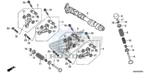 VFR1200XDD CrossTourer - VFR1200X Dual Clutch 2ED - (2ED) drawing CAMSHAFT/VALVE (FRONT)