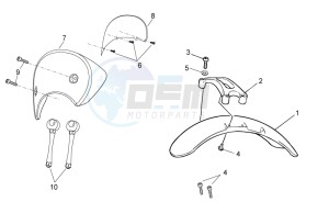 V7 Racer 750 drawing Front body - Front mudguard