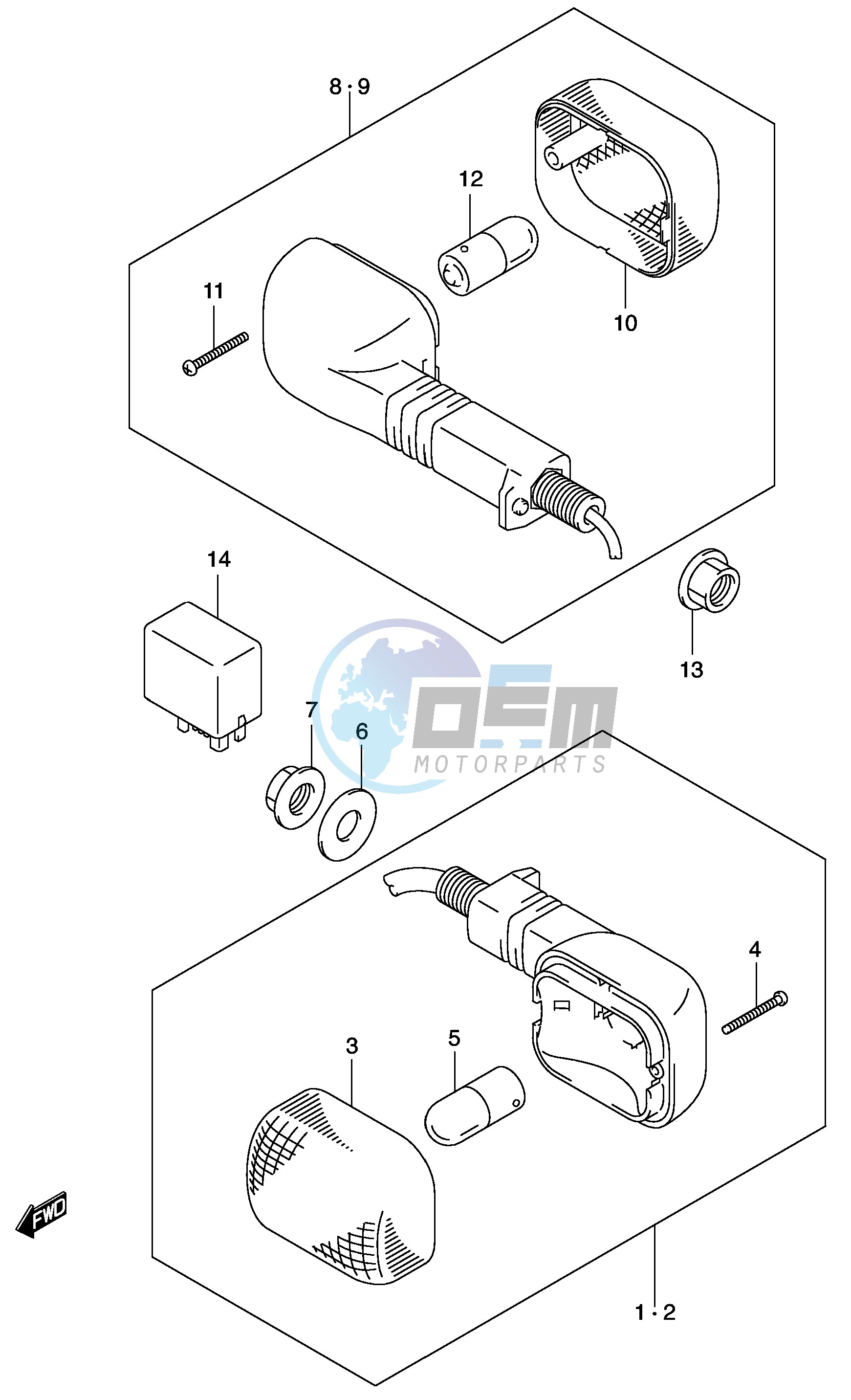 TURNSIGNAL LAMP (MODEL K2 K3)