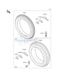 VN 1600 B [VULCAN 1600 MEAN STREAK] (B6F-B8FA) B7F drawing TIRES