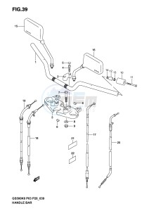 GS500 (P3) drawing HANDLEBAR (MODEL K3)