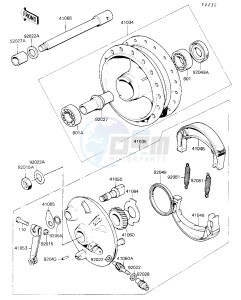 KE 100 B [KE100] (B9-F10) [KE100] drawing FRONT HUB