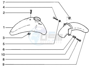 Liberty 50 ptt drawing Front and rear mudguard