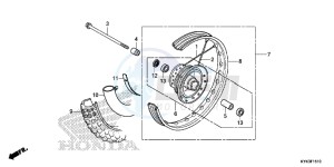 CRF110FD CRF110F Europe Direct - (ED) drawing FRONT WHEEL