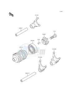 KX 100 B [KX100] (B5-B7) [KX100] drawing GEAR CHANGE DRUM_SHIFT FORK-- S- -