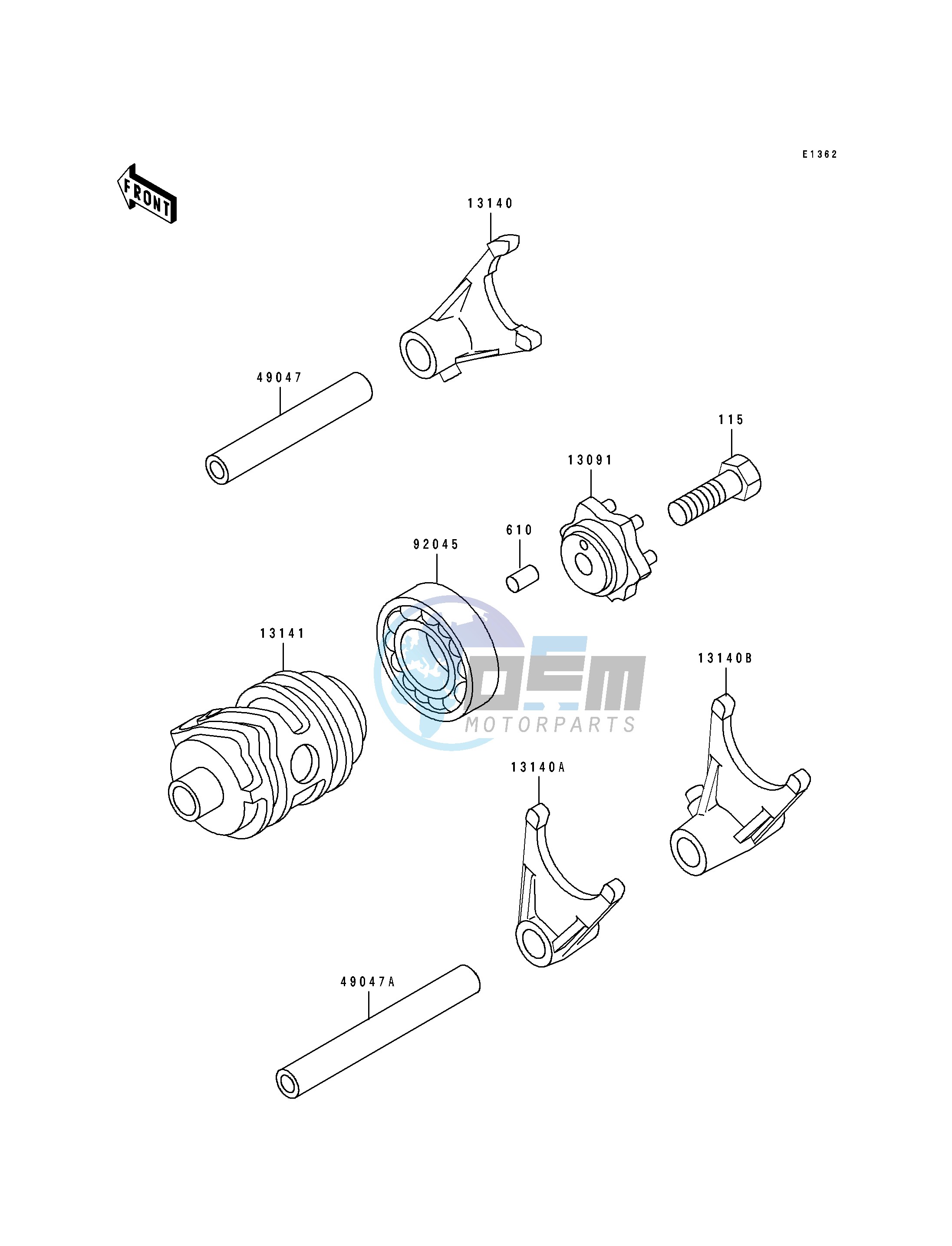 GEAR CHANGE DRUM_SHIFT FORK-- S- -