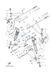 YFZ450R YFZ45YSXH (BW22) drawing FRONT SUSPENSION & WHEEL