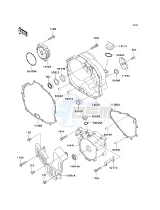 KLF 300 C [BAYOU 300 4X4] (C15-C17 C17 CAN ONLY) [BAYOU 300 4X4] drawing ENGINE COVER-- S- -